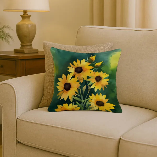 Aeelleea Kentucky Goldenrod Watercolor Pillow 18x18 Machine Washable Indoor Outdoor