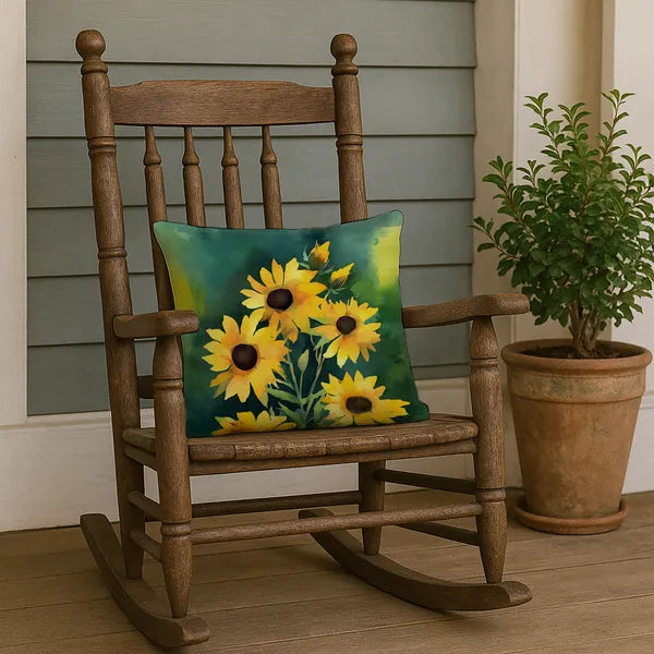 Aeelleea Kentucky Goldenrod Watercolor Pillow 18x18 Machine Washable Indoor Outdoor