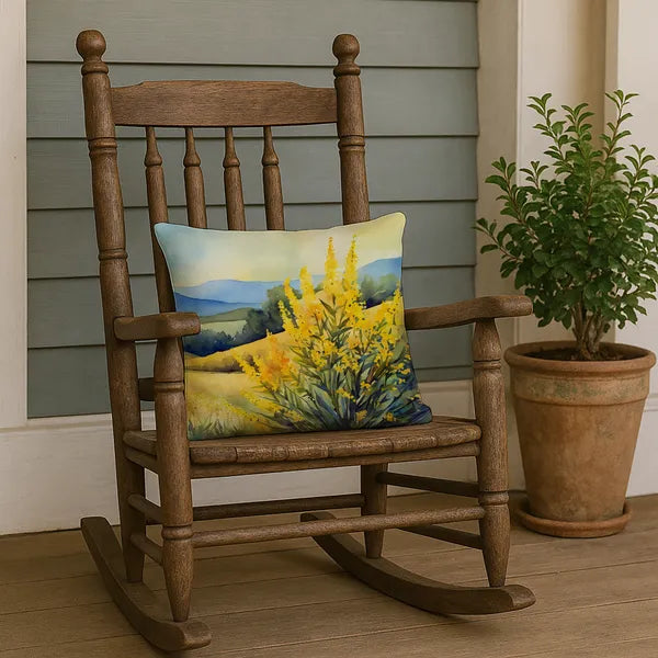 Aeelleea Kentucky Goldenrod Watercolor Pillow 18x18 Machine Washable Indoor Outdoor