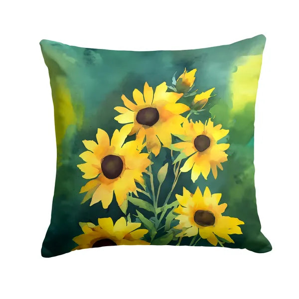 Aeelleea Kentucky Goldenrod Watercolor Pillow 18x18 Machine Washable Indoor Outdoor