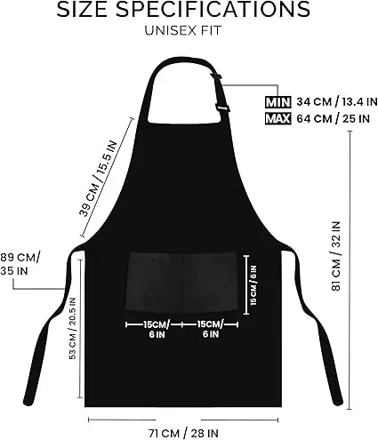 Aeelleea 2 Pack Waterproof Cooking Aprons, 28×32 Inch Adjustable Chef Apron with 2 Pockets, Oil Resistant Unisex Kitchen Apron for Baking Grilling
