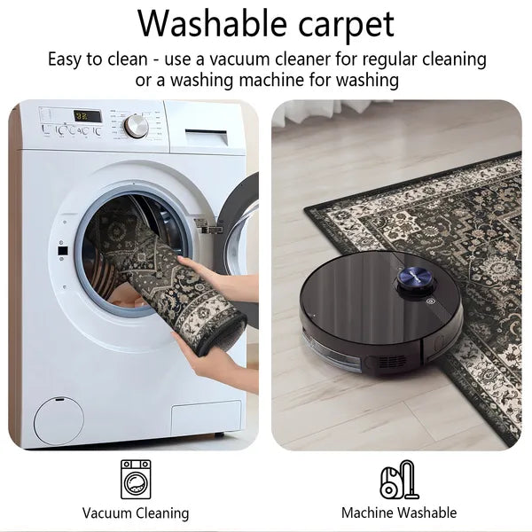 3 Piece Washable Kitchen Rug Set, Non Slip TPR Backing Absorbent Floor Mats for Sink, Farmhouse Kitchen Decor