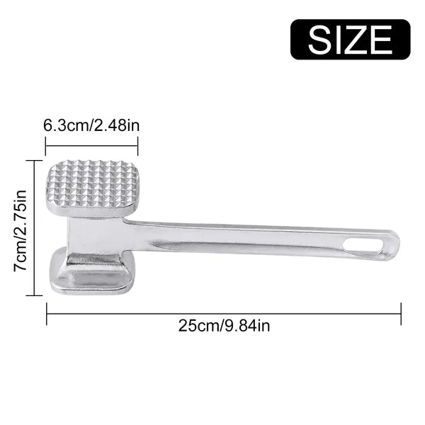 Meat Tenderizer Hammer, Aluminum Alloy Dual-Sided Steak Mallet, Heavy Duty Meat Pounder for Beef Chicken Pork