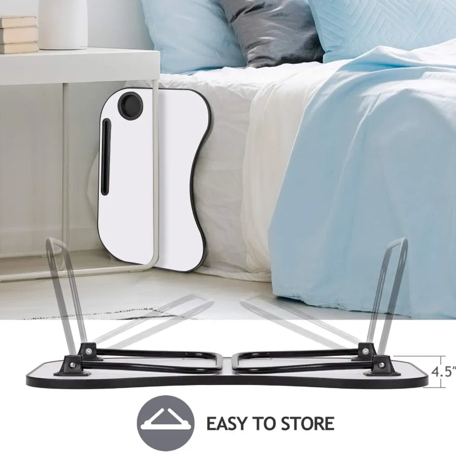 Foldable Portable Lap Desk, Laptop Stand for Bed Sofa, Multi‑Function Bed Tray for Home Dorm Use