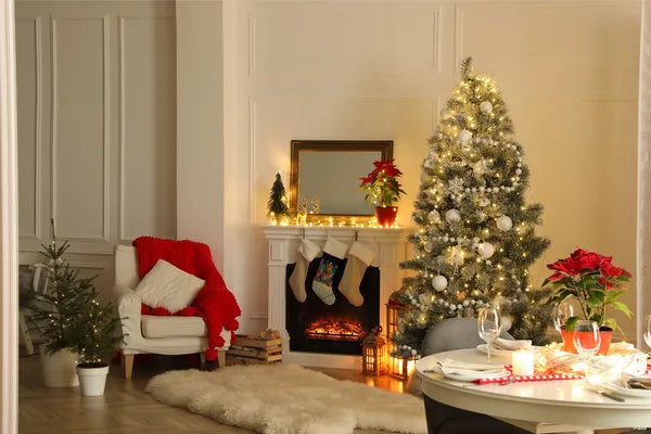 Leopard Christmas Stocking with Hanging Loop, Festive Animal Holiday Stocking for Fireplace Mantel Decor