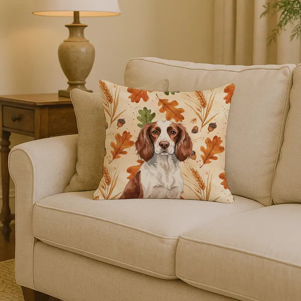 Aeelleea Liver White English Springer Spaniel Heirloom Fall Pillow 14x14