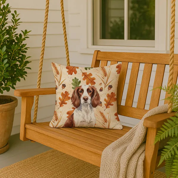 Aeelleea Liver White English Springer Spaniel Throw Pillow Accent Cushion Couch Bed Patio 18x18
