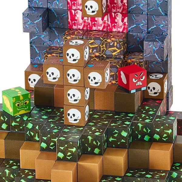 This 150-piece Dark Castle magnetic cube set is STEM educational toy for kids aged 3+. Single block size: 0.8 × 0.8 × 0.8 in.
