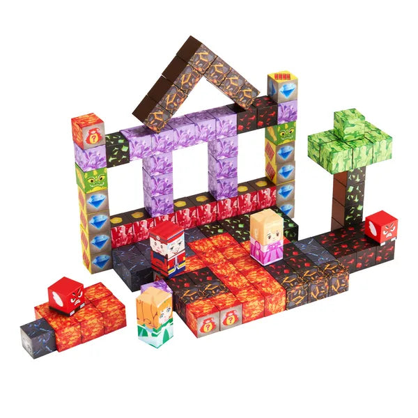 This 150-piece Dark Castle magnetic cube set is STEM educational toy for kids aged 3+. Single block size: 0.8 × 0.8 × 0.8 in.