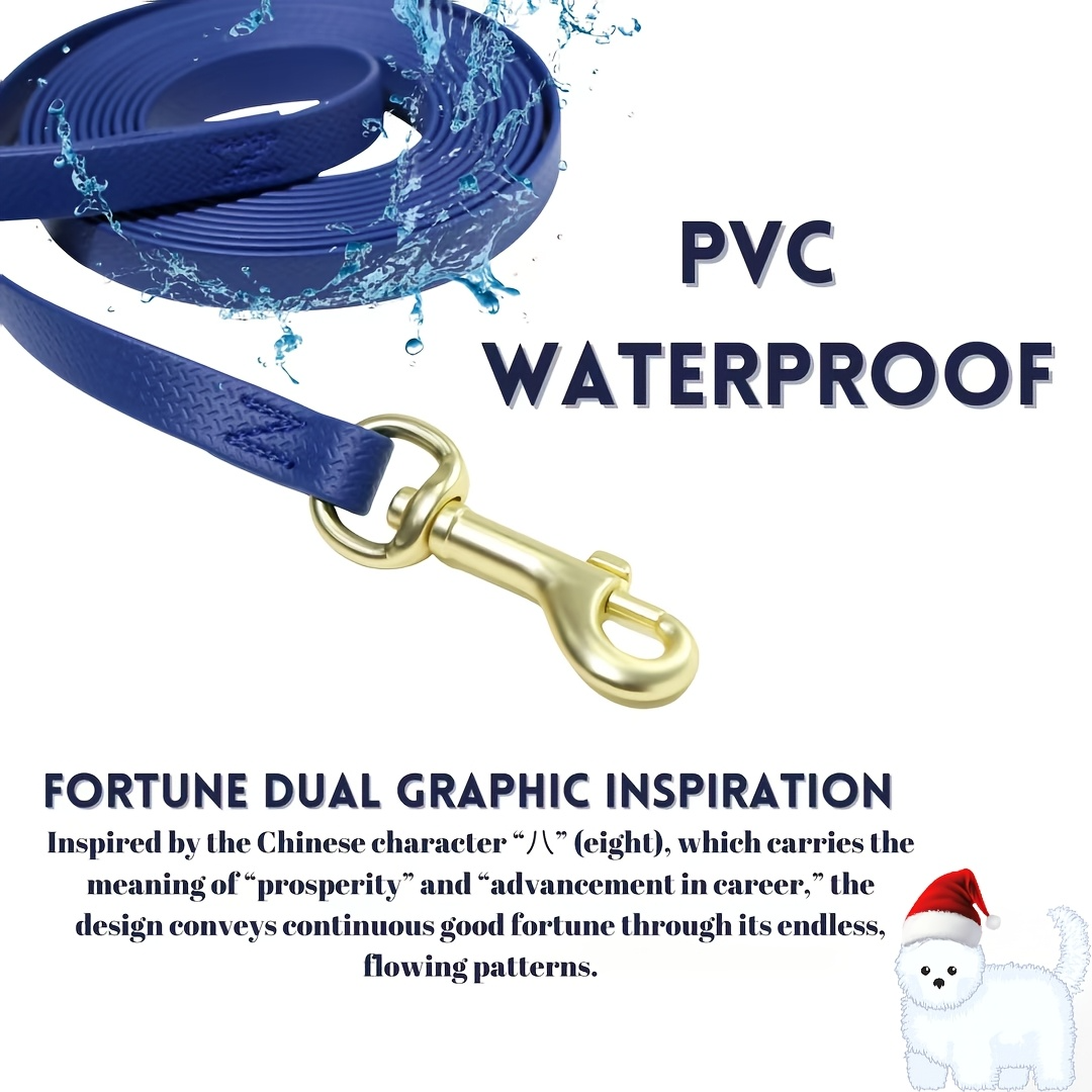 12M Heavy Duty PVC Dog Leash  Waterproof & Tear Resistant for Training & Hiking