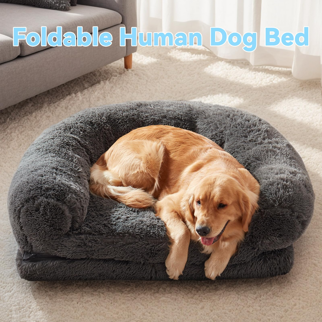 Orthopedic Human Dog Bed  Large, Foldable, Washable, Perfect for You & Your Dog