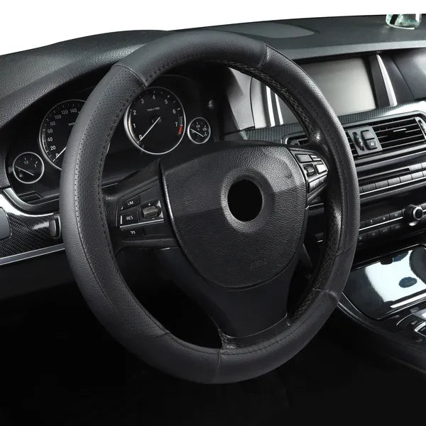 AEELLEEA Car Steering Wheel Cover Breathable Perforated Leather Anti Slip Wear Resistant Universal Steering Wheel Protector