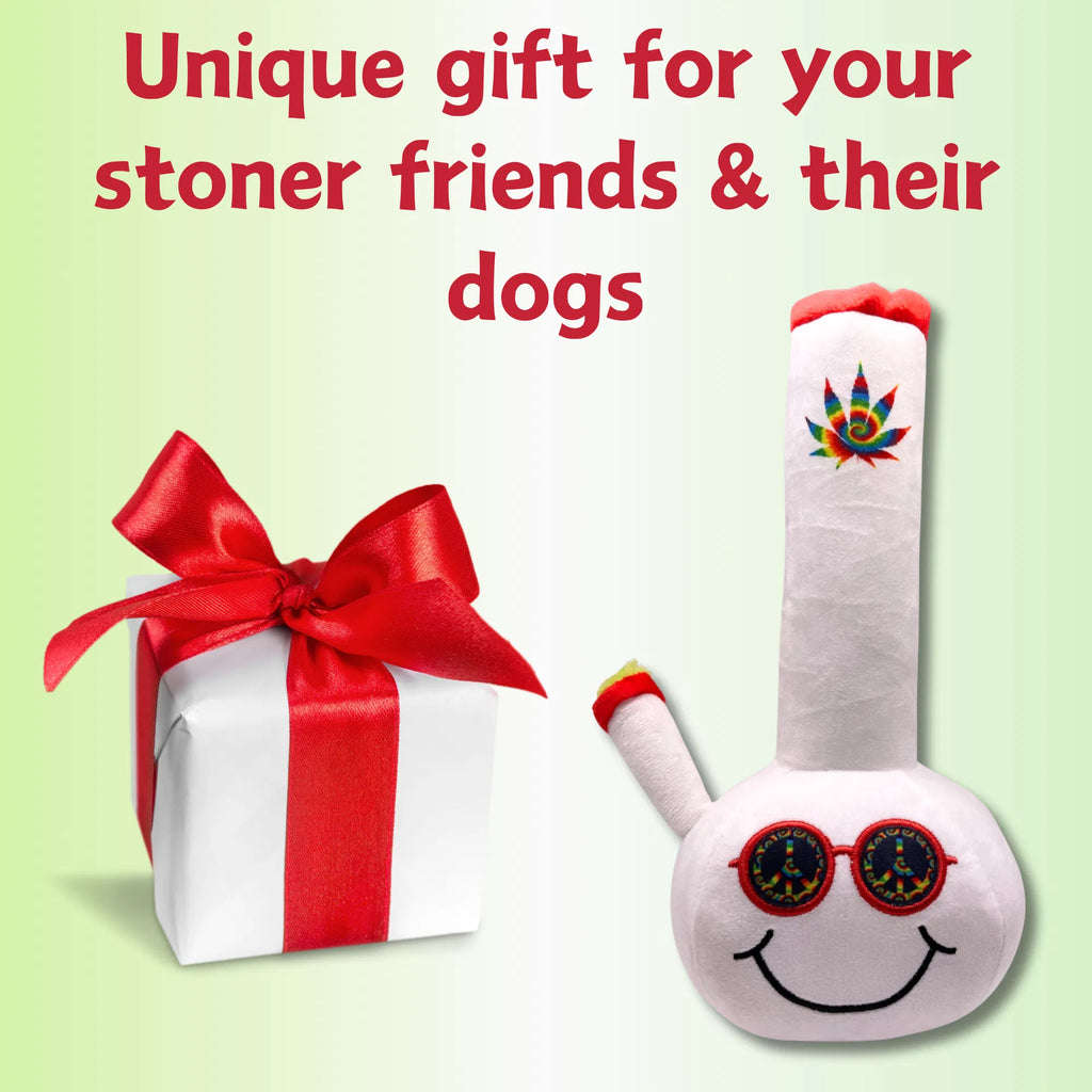 Funny Squeaky Plush Dog Toy, Soft Novelty Fetch & Photo Prop Toy for Puppies and Dogs, Approx. 10 in