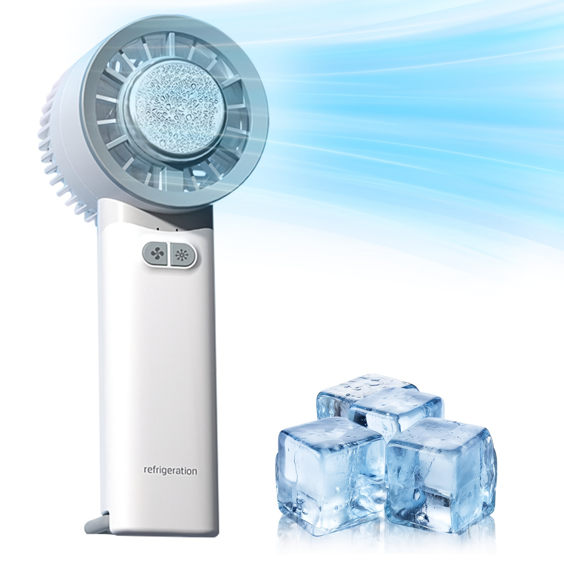 Handheld Cooling Fan, USB Rechargeable 3-Speed Low-Noise, Small Pocket Fan with Cooling Function, Portable for Outdoor Travel, Gift for Women