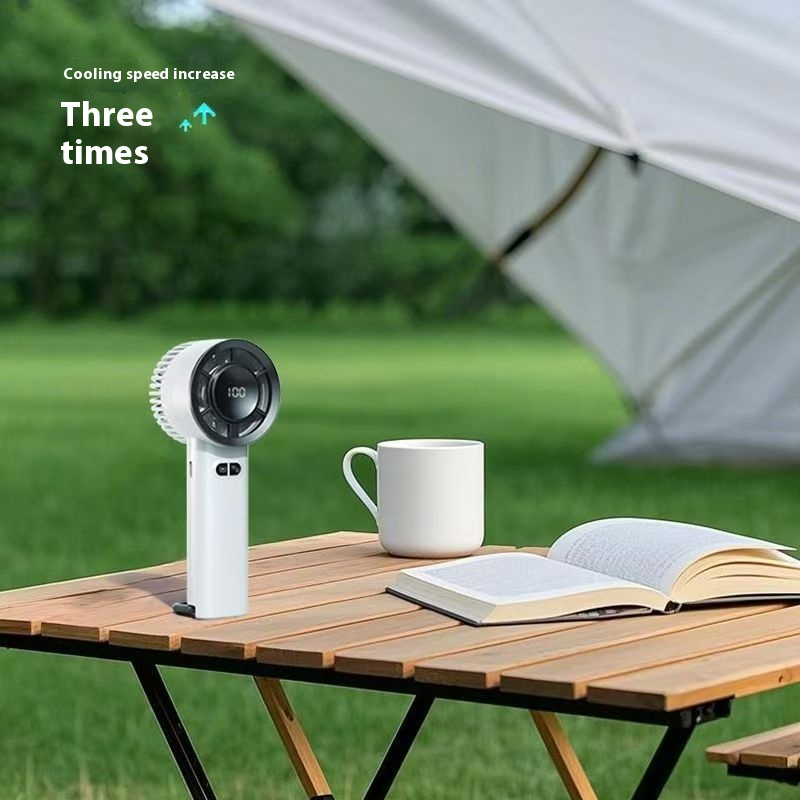 Portable 5-Speed Handheld Fan, USB Rechargeable with Power Display & Night Light, Lightweight Cooling for Women Men Indoor Outdoor
