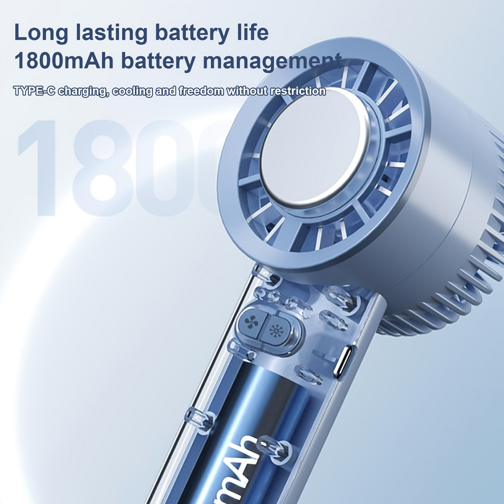 Handheld Cooling Fan, USB Rechargeable 3-Speed Low-Noise, Small Pocket Fan with Cooling Function, Portable for Outdoor Travel, Gift for Women