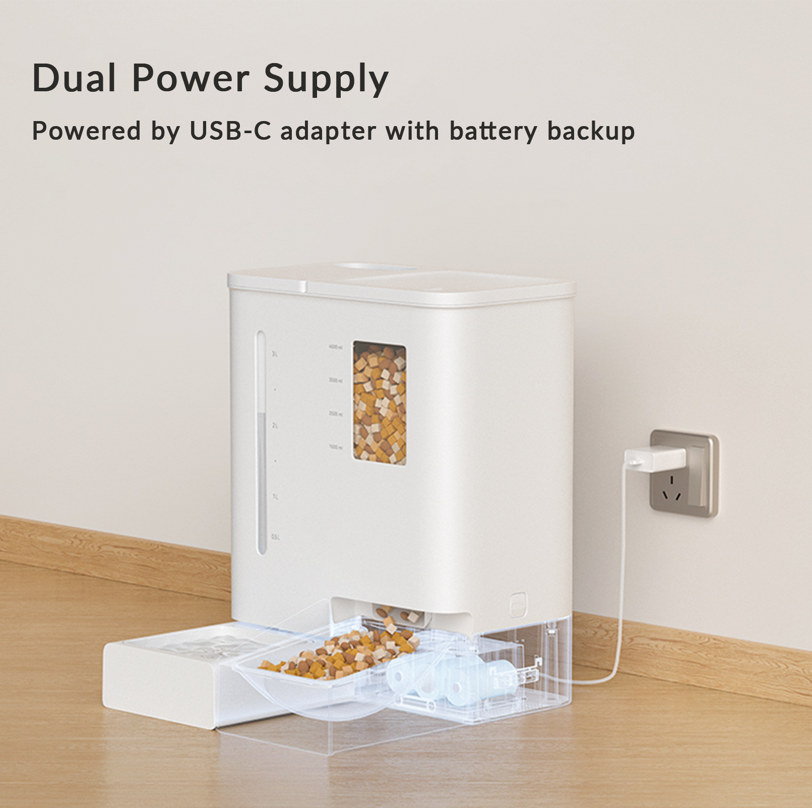 Petlibro - 2-in-1 Automatic Cat Feeder and Waterer Set, 5G/2.4GHz WiFi Smart Pet Station, 176oz Food & 123oz Water (2-Week Capacity), App Control, Moisture-Proof, Easy Clean