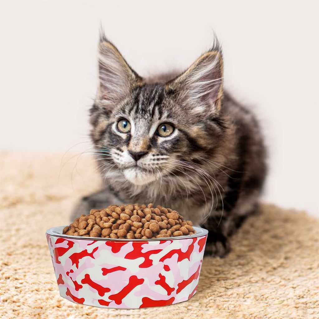 SSY 6" Anti-Vomiting Stainless Steel Pet Bowl, Non-slip Modern Design with Spine Protection for Small/Medium Dogs & Cats