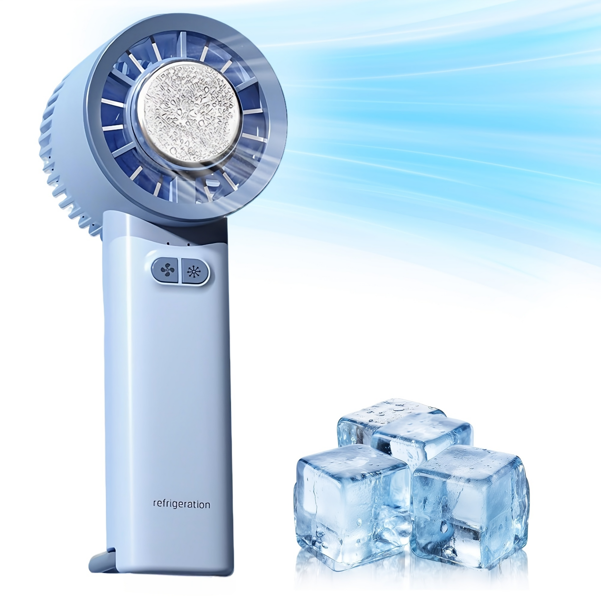 Handheld Cooling Fan, USB Rechargeable 3-Speed Low-Noise, Small Pocket Fan with Cooling Function, Portable for Outdoor Travel, Gift for Women
