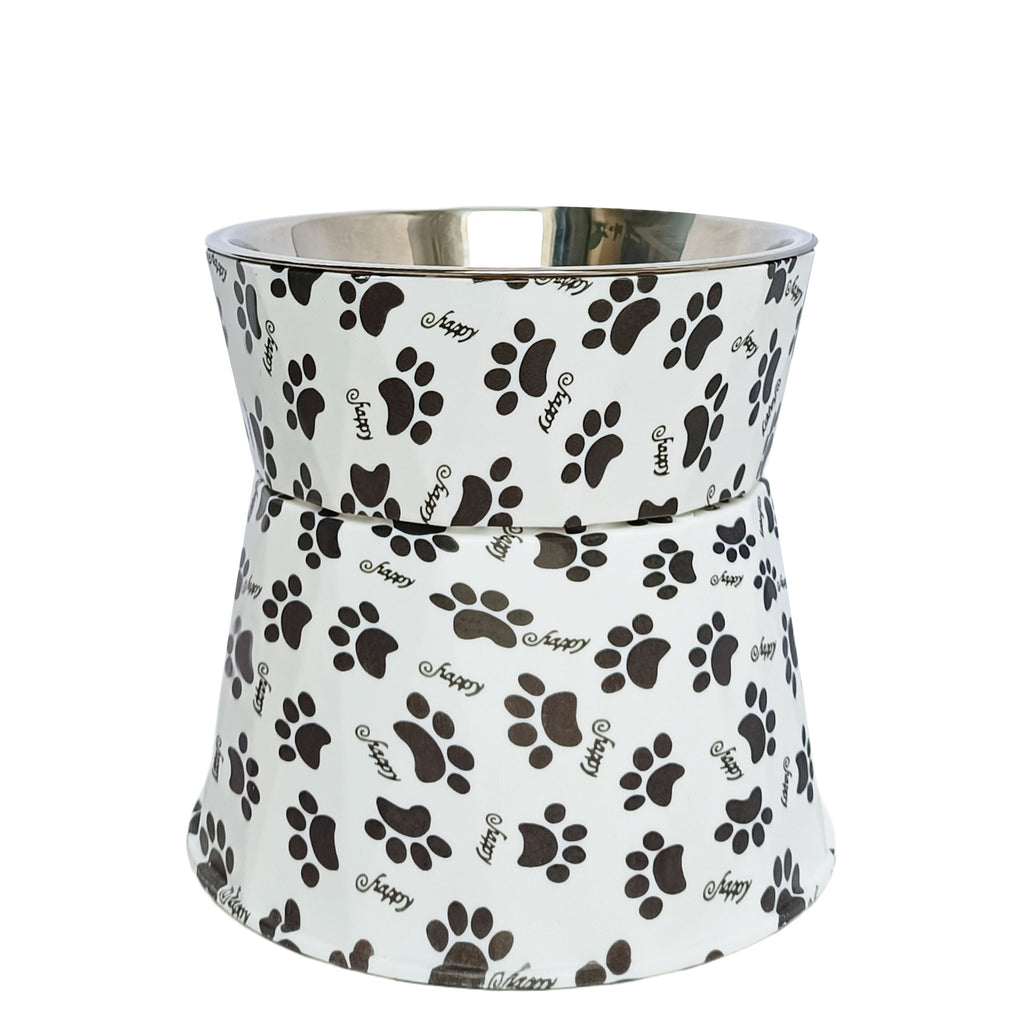 SSY 6" Anti-Vomiting Stainless Steel Pet Bowl, Non-slip Modern Design with Spine Protection for Small/Medium Dogs & Cats