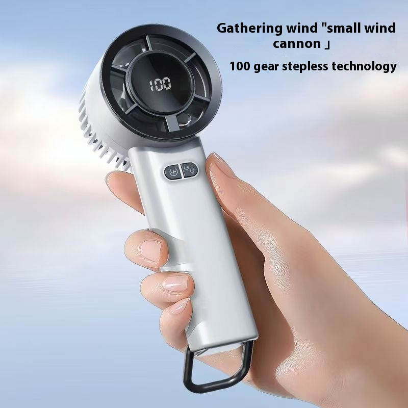 Portable 5-Speed Handheld Fan, USB Rechargeable with Power Display & Night Light, Lightweight Cooling for Women Men Indoor Outdoor