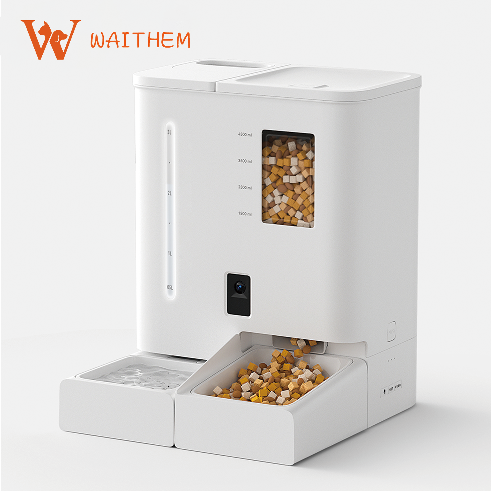Petlibro - 2-in-1 Automatic Cat Feeder and Waterer Set, 5G/2.4GHz WiFi Smart Pet Station, 176oz Food & 123oz Water (2-Week Capacity), App Control, Moisture-Proof, Easy Clean