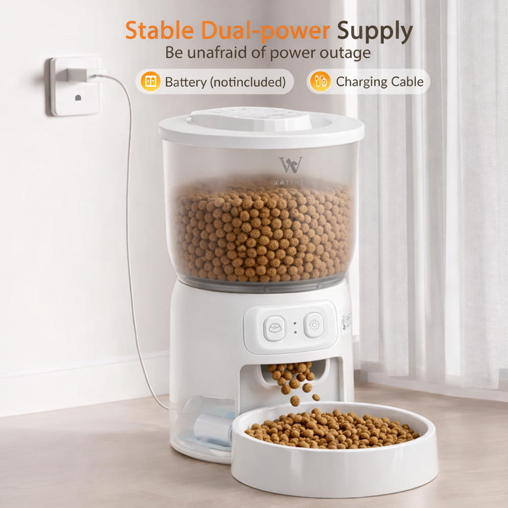 Wi-Fi Automatic Pet Feeder  App Controlled  10 Meals/Day  Cats & Dogs
