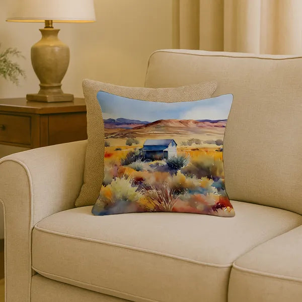 Aeelleea Nevada Sagebrush in Watercolor Pillow 18x18 in