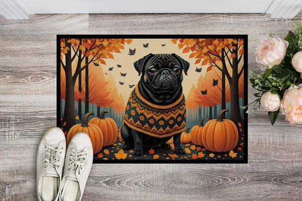 Caroline's Treasures Pug Artwork Doormat - 18x27" Indoor/Outdoor Non-Slip