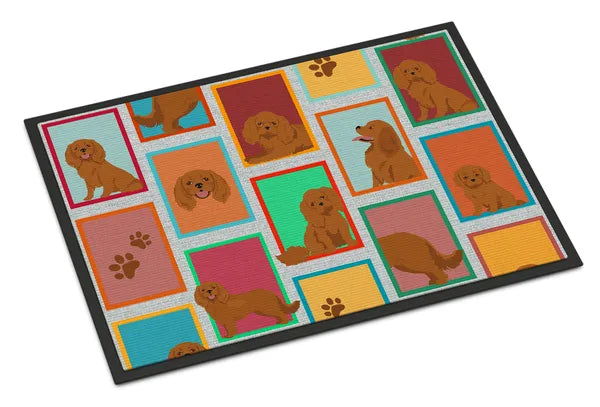 Aeelleea Ruby Cavalier Spaniel Doormat 18x27 Non Slip Washable