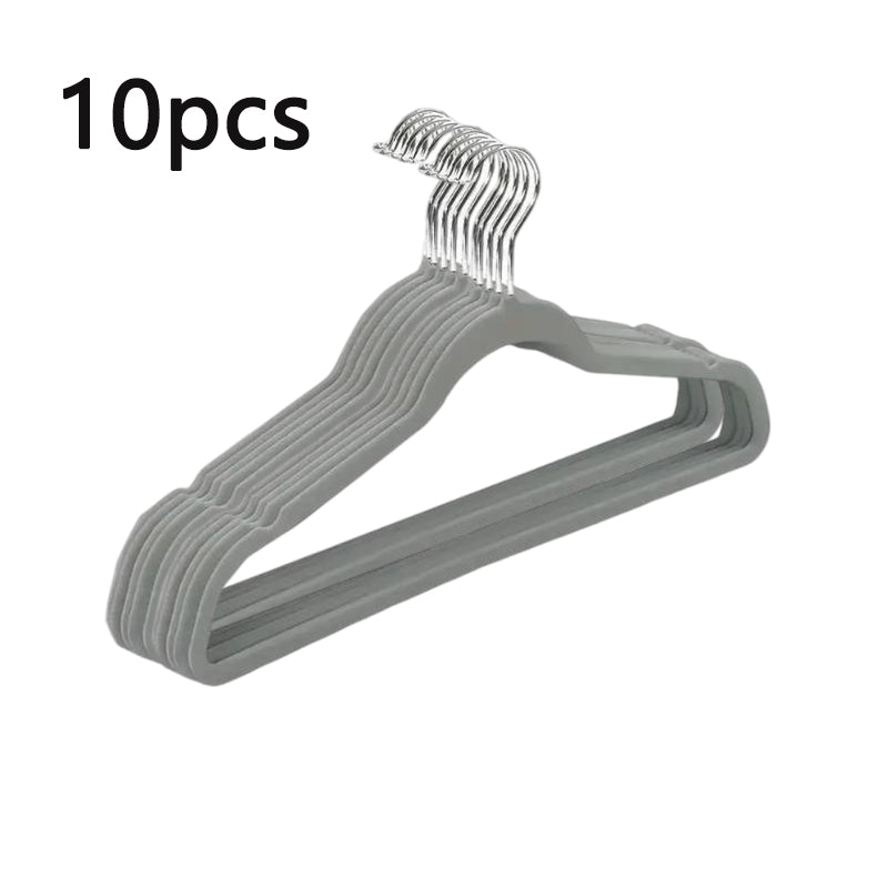10 PACK VELVET HANGER BLACK