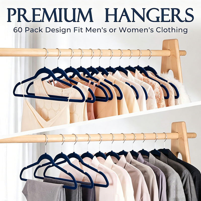 AEELLEEA 10 Pack Velvet Hangers, Premium Non-Slip Clothes Hangers
