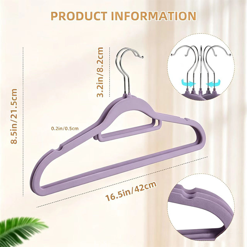 AEELLEEA 10 Pack Velvet Hangers, Premium Non-Slip Clothes Hangers, Light Purple