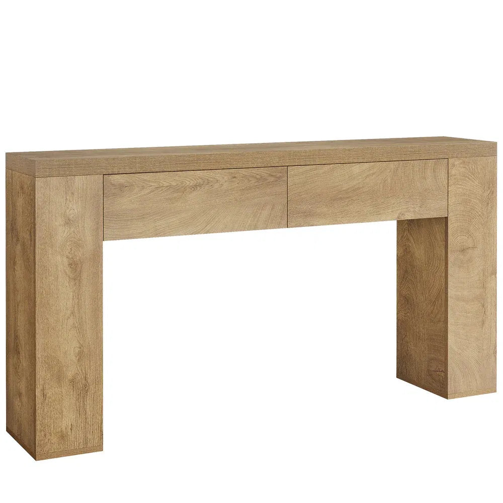 Console Sofa Table with Storage, Narrow Entryway Hallway Accent Table for Living Room Foyer