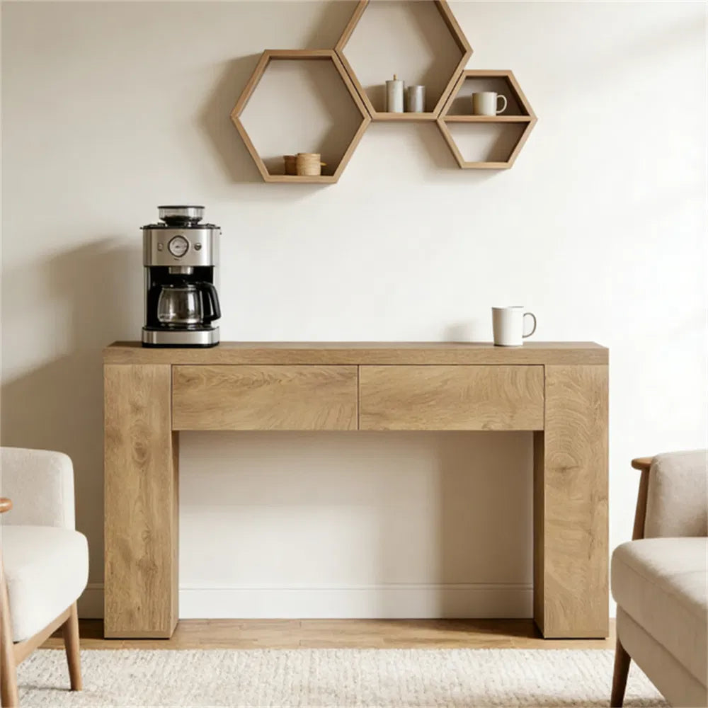 Console Sofa Table with Storage, Narrow Entryway Hallway Accent Table for Living Room Foyer