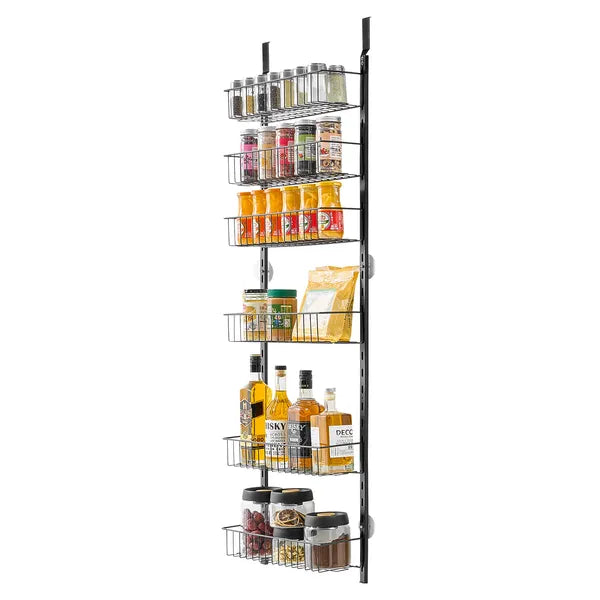 8-Tier Over The Door Pantry Organizer, Adjustable Metal Food Storage Rack, Hanging Spice & Food Storage Shelves for Kitchen`  >