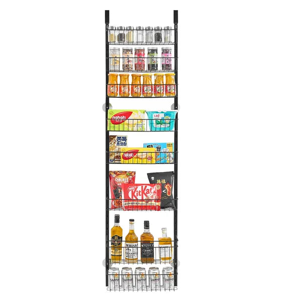 8-Tier Over The Door Pantry Organizer, Adjustable Metal Food Storage Rack, Hanging Spice & Food Storage Shelves for Kitchen`  >