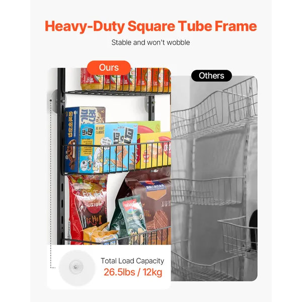 8-Tier Over The Door Pantry Organizer, Adjustable Metal Food Storage Rack, Hanging Spice & Food Storage Shelves for Kitchen`  >