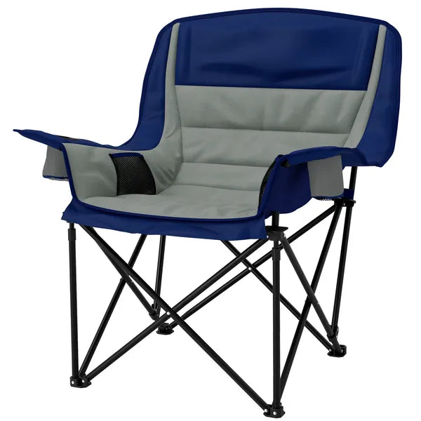 Aeelleea Folding Camping Chair, 39×28×40.6 Inch Portable Oversized Foldable Lawn Chair with Side Pocket, Cup Holder & Storage Bag for Outdoor Use