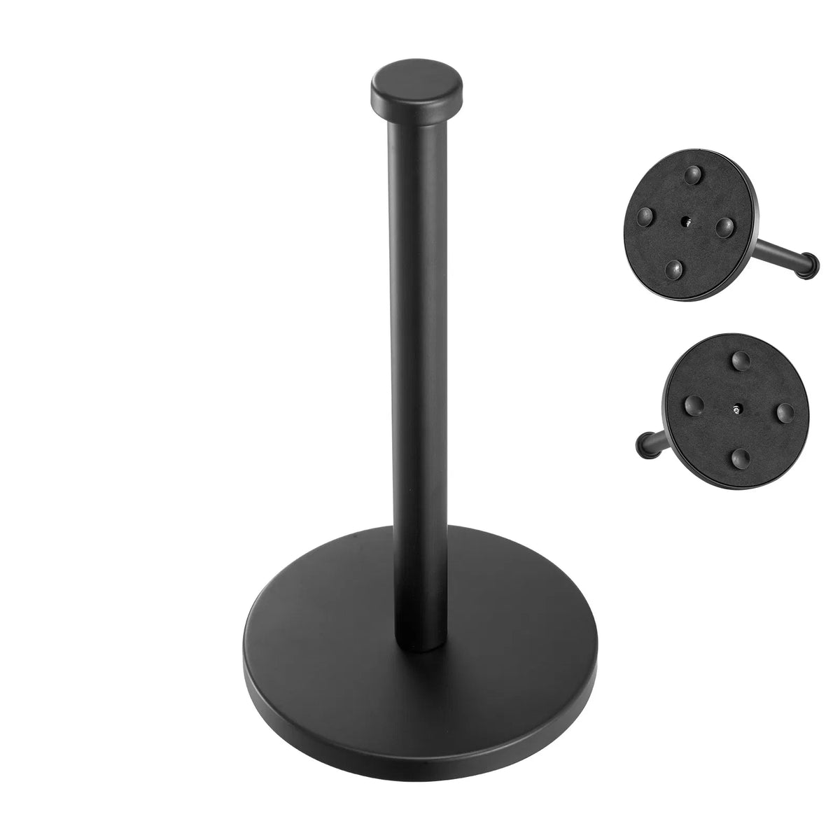 Paper Towel Holder Countertop, Stainless Steel with Weighted Non-Slip Base and Suction Cups, Freestanding Kitchen Roll Stand