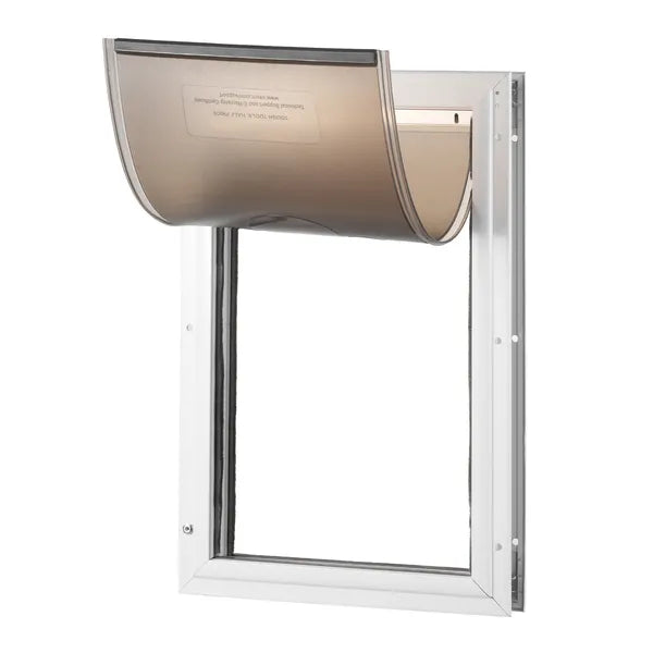 Aluminum Frame Pet Door 11.3"×16.02", Lockable Weatherproof Dog Cat Door, Magnetic PVC Flap, Easy Install for Interior Exterior Doors