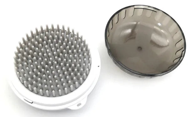 3-in-1 Portable Pet Grooming Brush & Comb Set, Dual-Sided Brush with Storage Case and Wrist Strap for Dogs & Cats, Gray