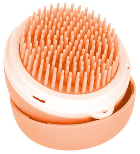 3-in-1 Portable Pet Grooming Brush & Comb Set, Dual-Sided Brush with Storage Case and Wrist Strap for Dogs & Cats, Orange