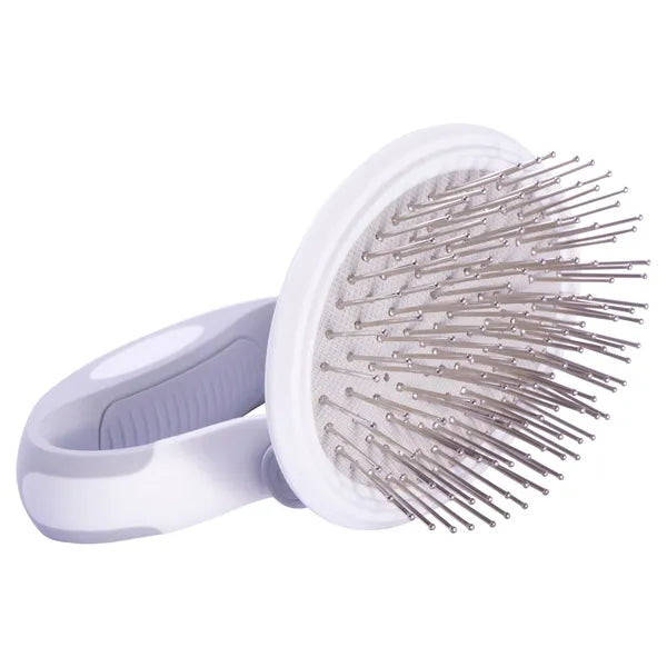 Swivel Pet Grooming Pin Brush with Air Cushion, Adjustable Handle for Dogs & Cats, 4.13 x 2.91 x 2.2 in