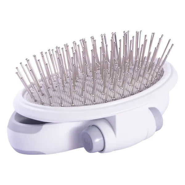Swivel Pet Grooming Pin Brush with Air Cushion, Adjustable Handle for Dogs & Cats, 4.13 x 2.91 x 2.2 in
