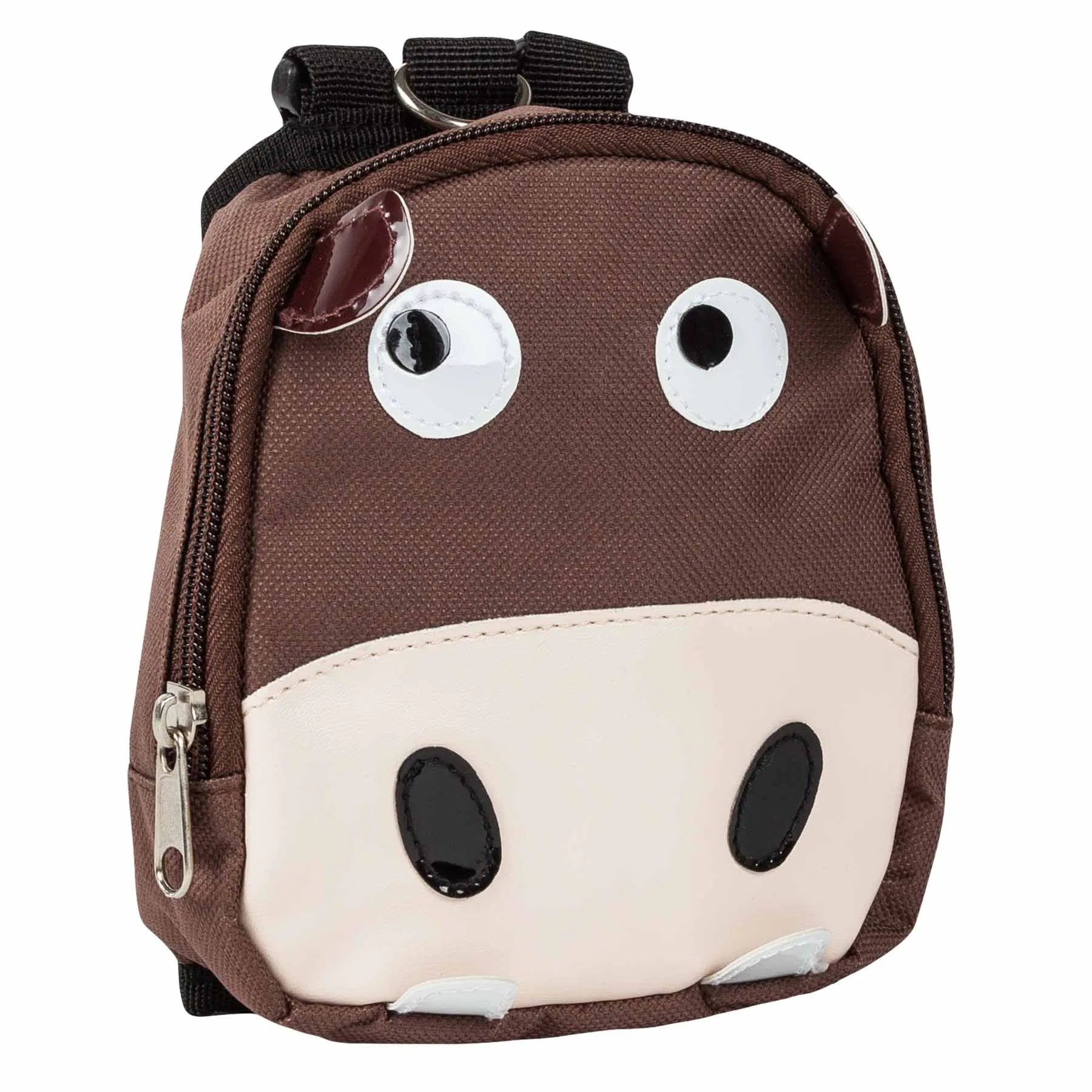 Dog Harness Backpack with Large Storage Pocket, Adjustable Straps, Breathable Mesh & Leash Ring - Brown