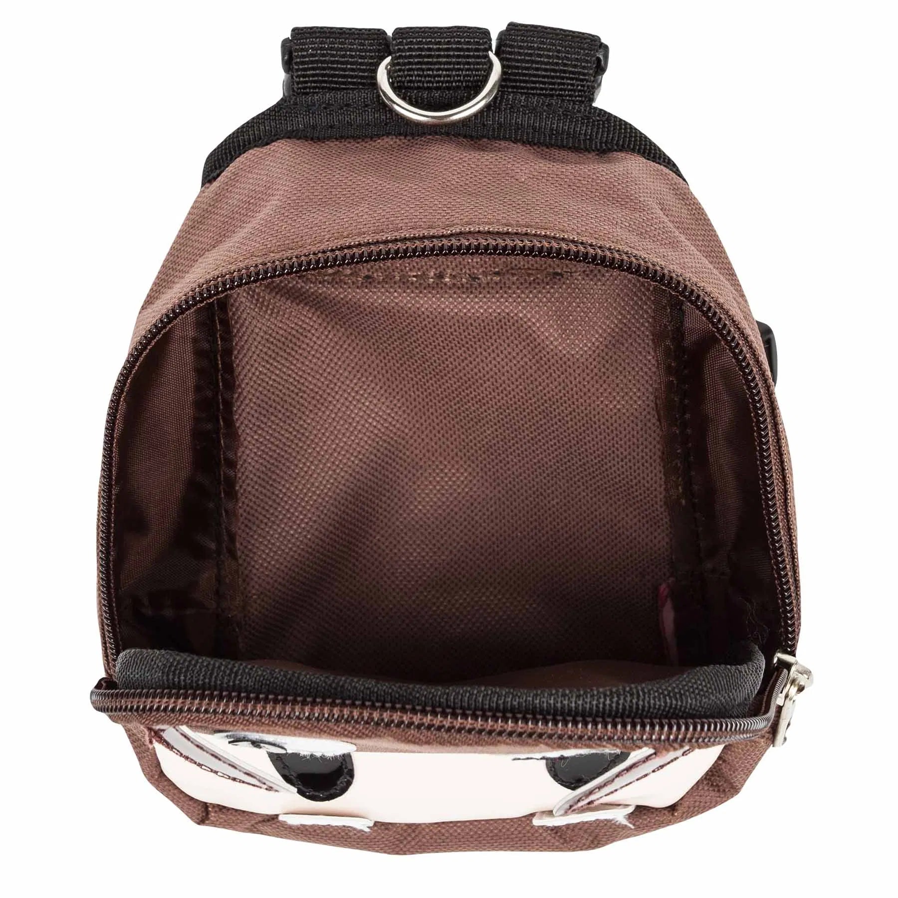 Dog Harness Backpack with Large Storage Pocket, Adjustable Straps, Breathable Mesh & Leash Ring - Brown