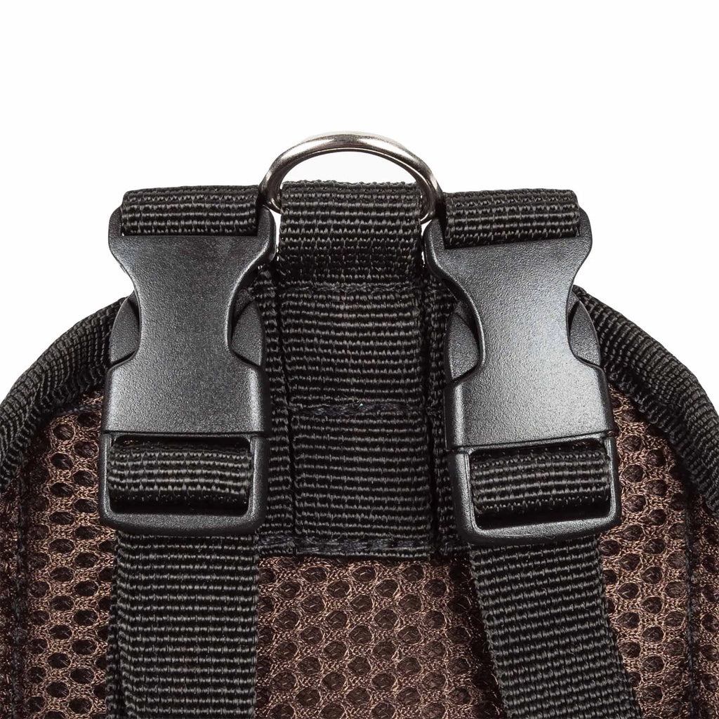 Dog Harness Backpack with Large Storage Pocket, Adjustable Straps, Breathable Mesh & Leash Ring - Brown