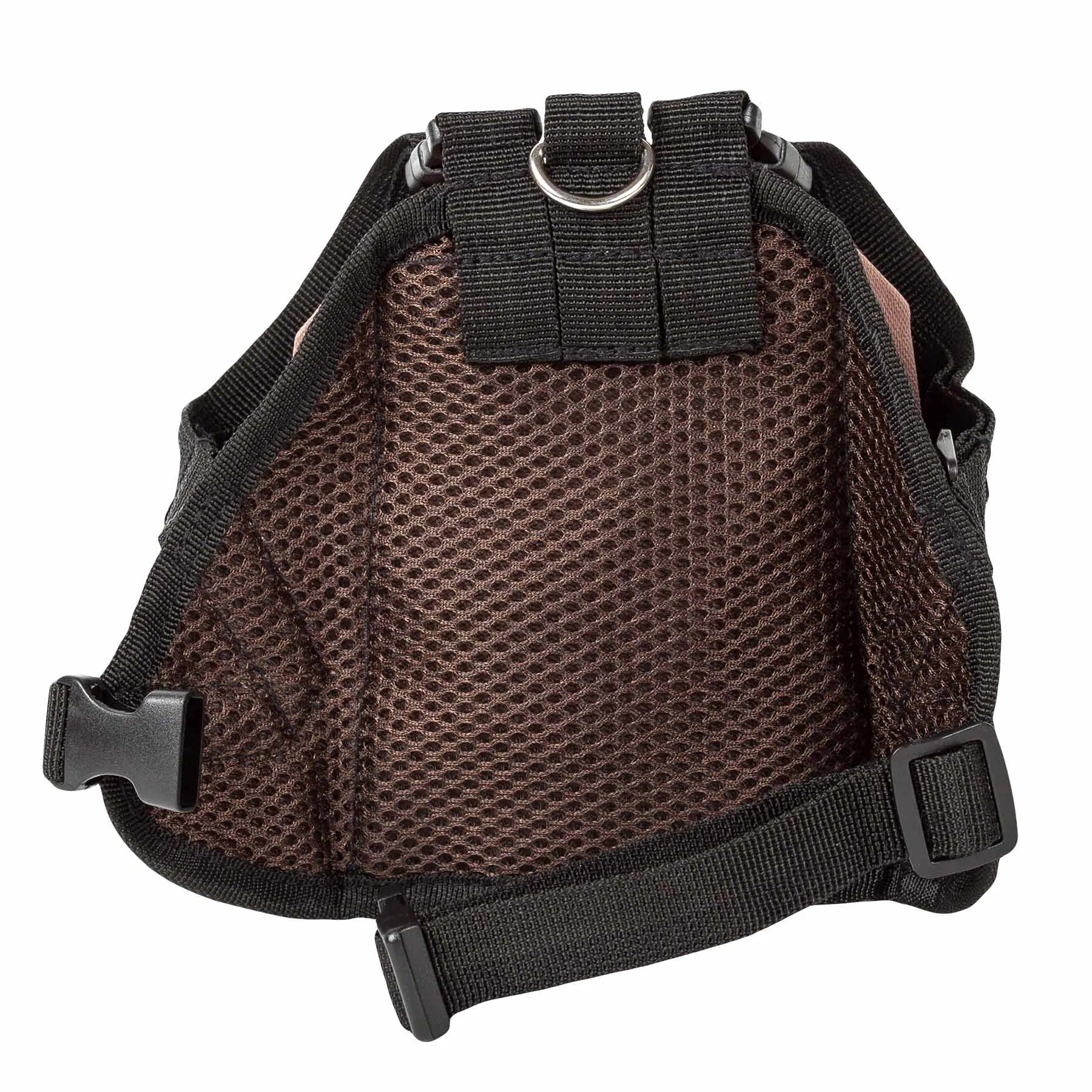 Dog Harness Backpack with Large Storage Pocket, Adjustable Straps, Breathable Mesh & Leash Ring - Brown