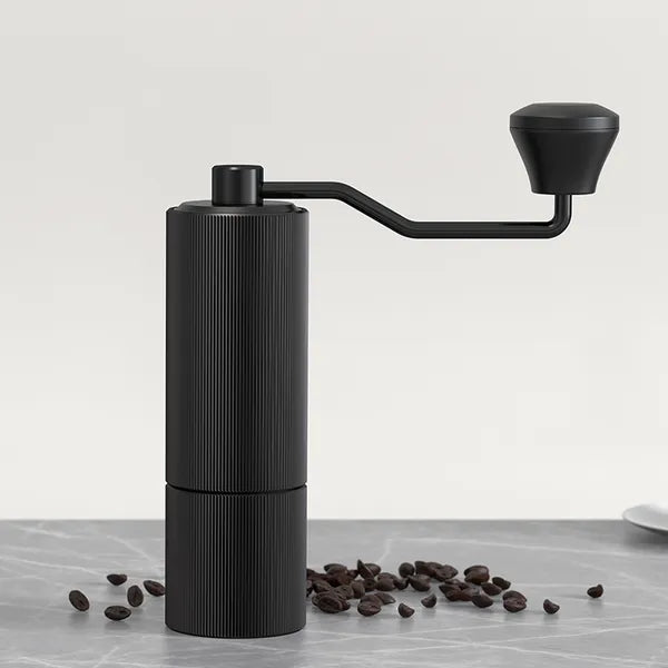 Aeelleea Portable Manual Coffee Grinder, 5.8in x 1.9in, Stainless Steel Conical Burr, Adjustable Grind, 25g for Espresso French Press Moka Pot